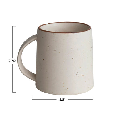 10 oz. Stoneware Mug, Cream Color Speckled