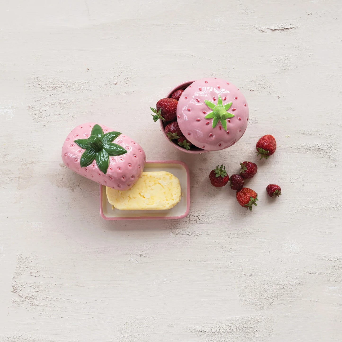 Strawberry Shaped Jar with lid