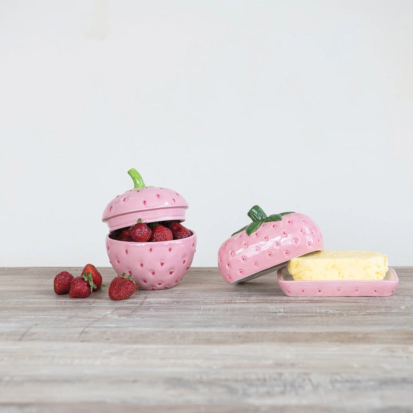 Strawberry Shaped Jar with lid