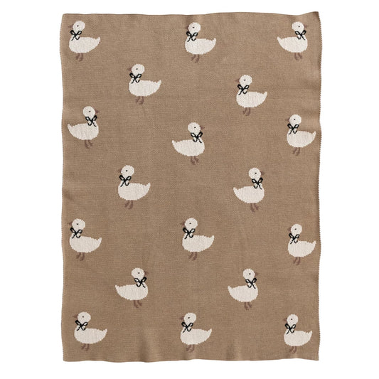 Chenille Duckling Baby Blanket