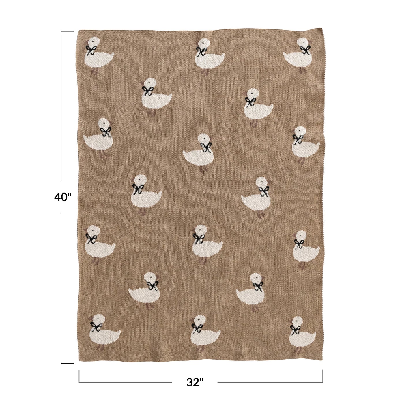 Chenille Duckling Baby Blanket