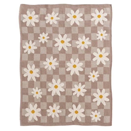 Chenille Daisy Baby Blanket