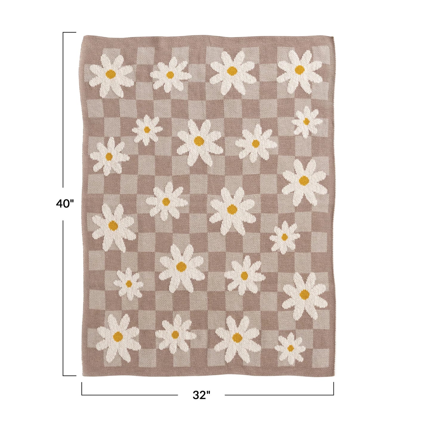 Chenille Daisy Baby Blanket