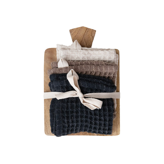 Waffle Weave Dish Cloth Set
