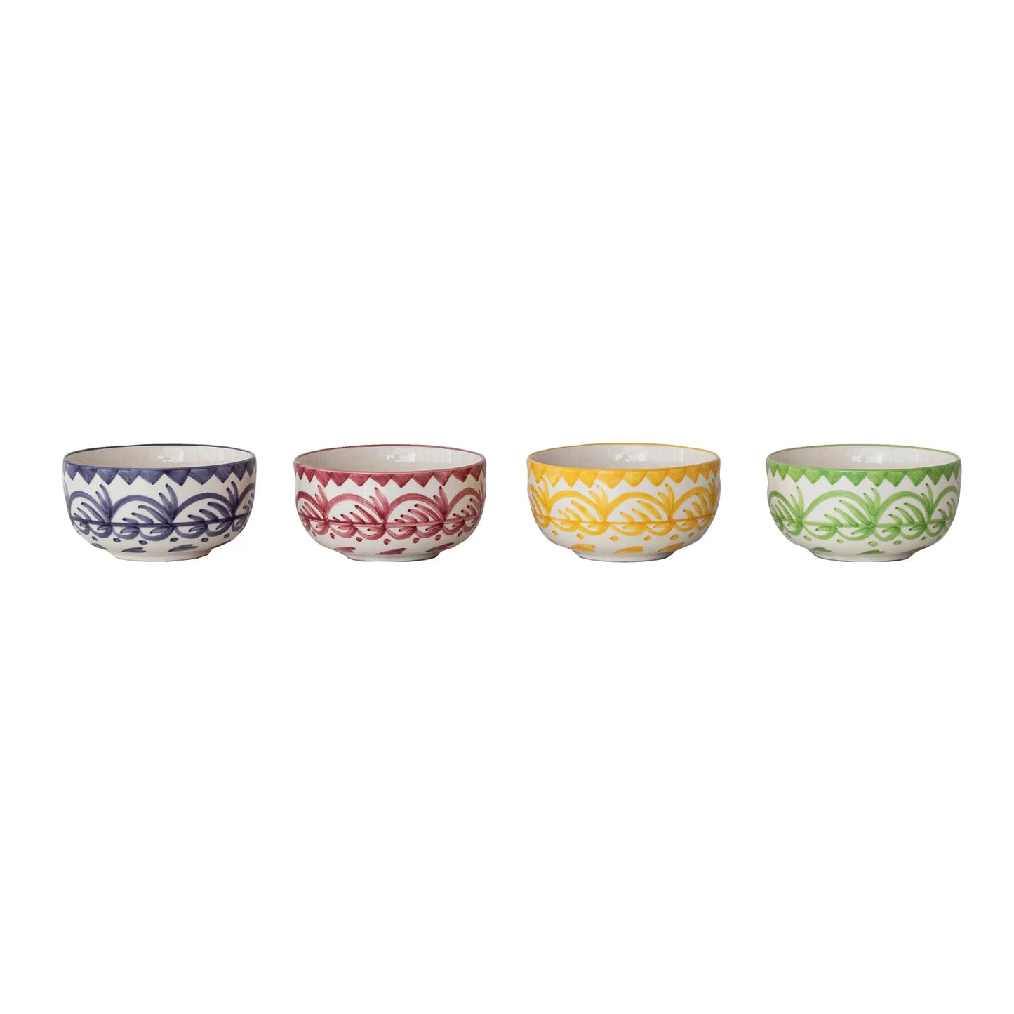 Stoneware Botanical Bowls, 4 colors