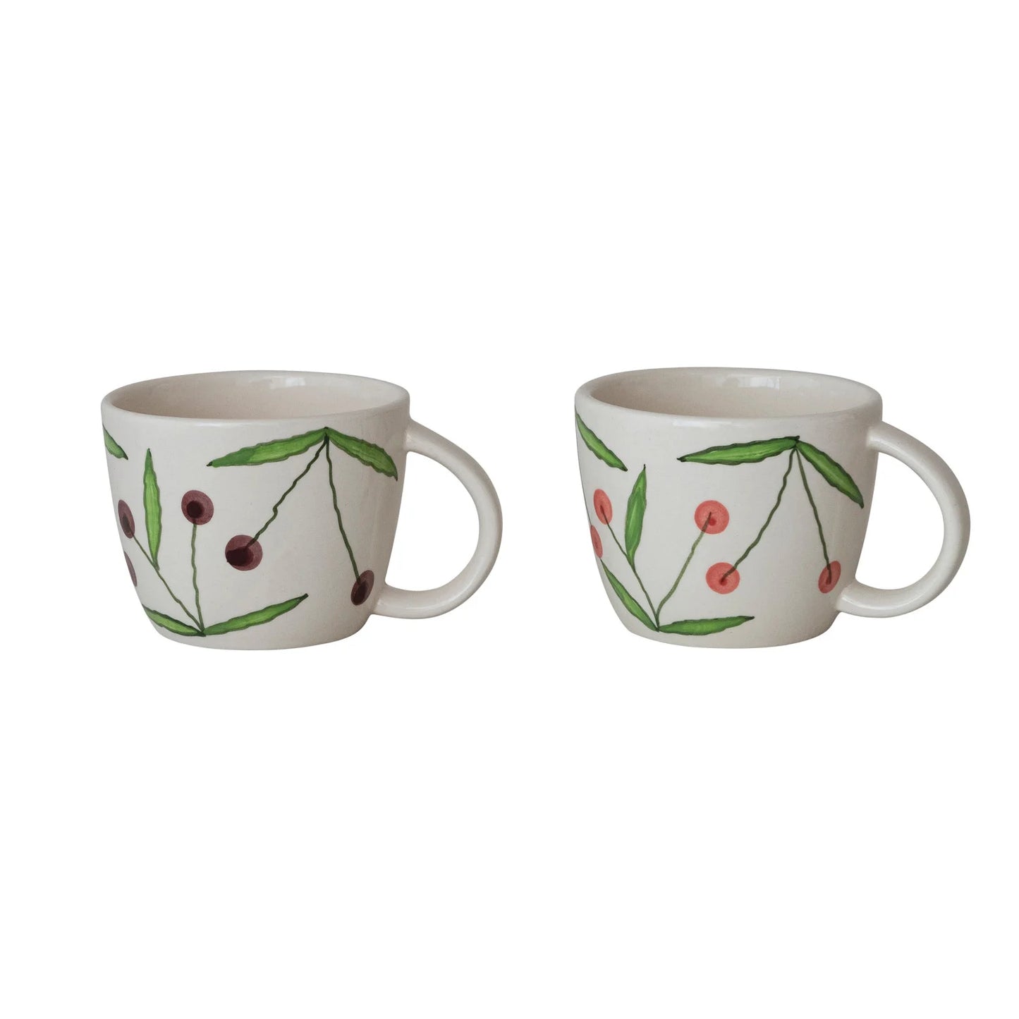 Stoneware Mug with Cherries