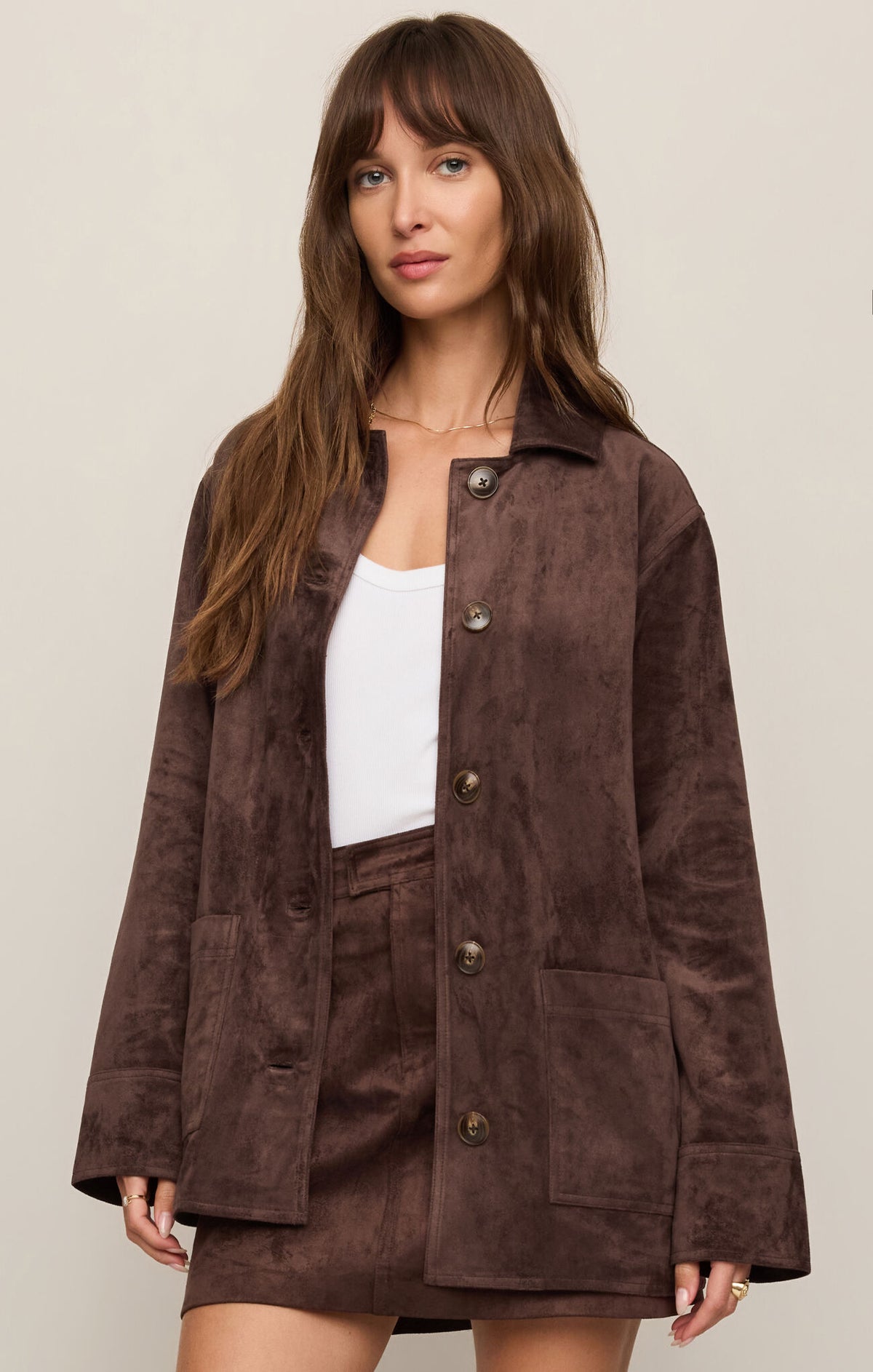 Z Supply Decker Suede Chore Dark Chocolate Coat