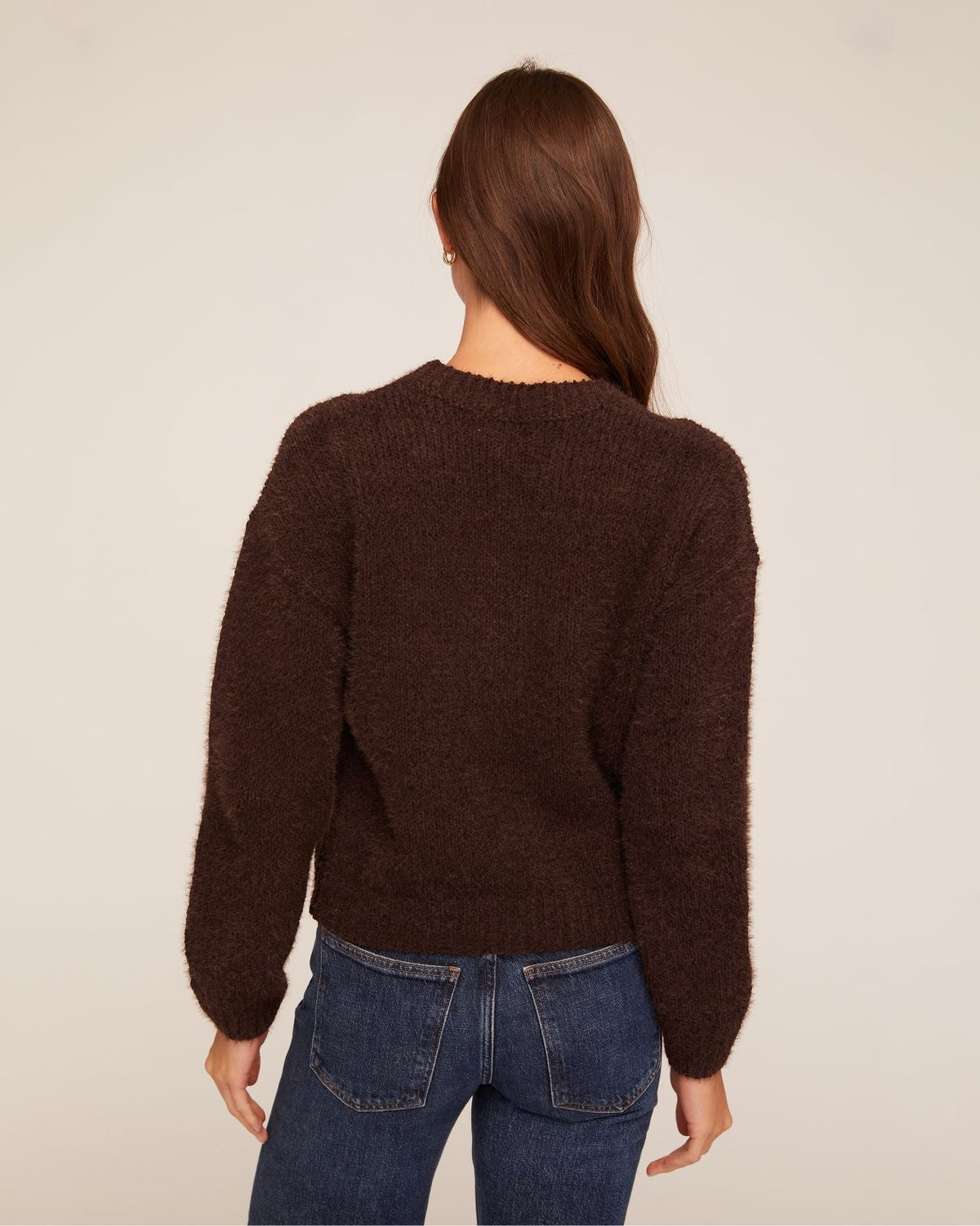 Bella Dahl Dark Chestnut Drop Shoulder Sweater