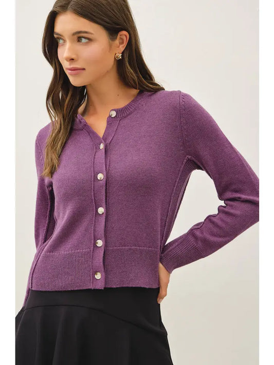 Be Cool Classic Button Up Cardigan
