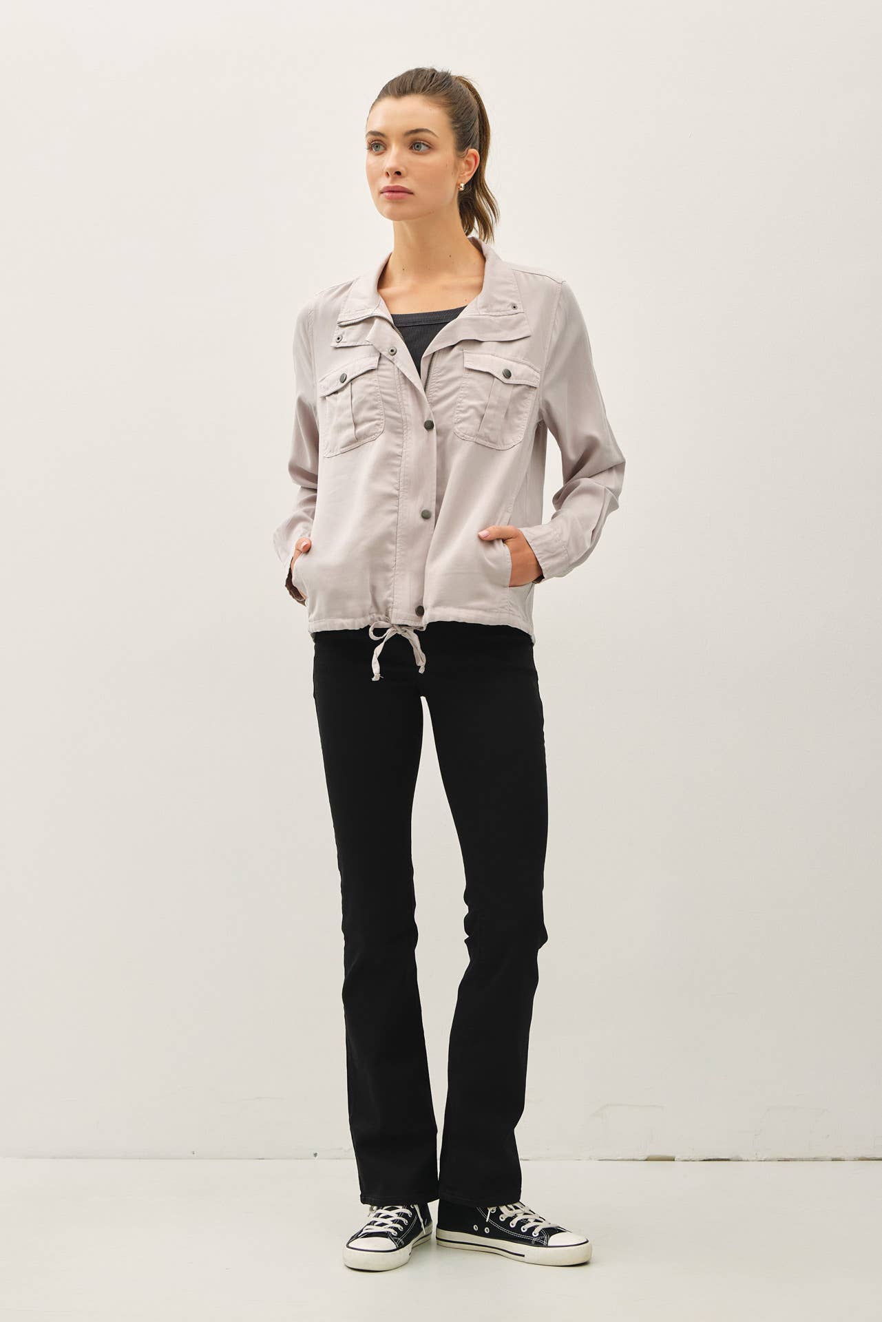 Be Cool Utility Zipper Safari Jacket, 2 colors