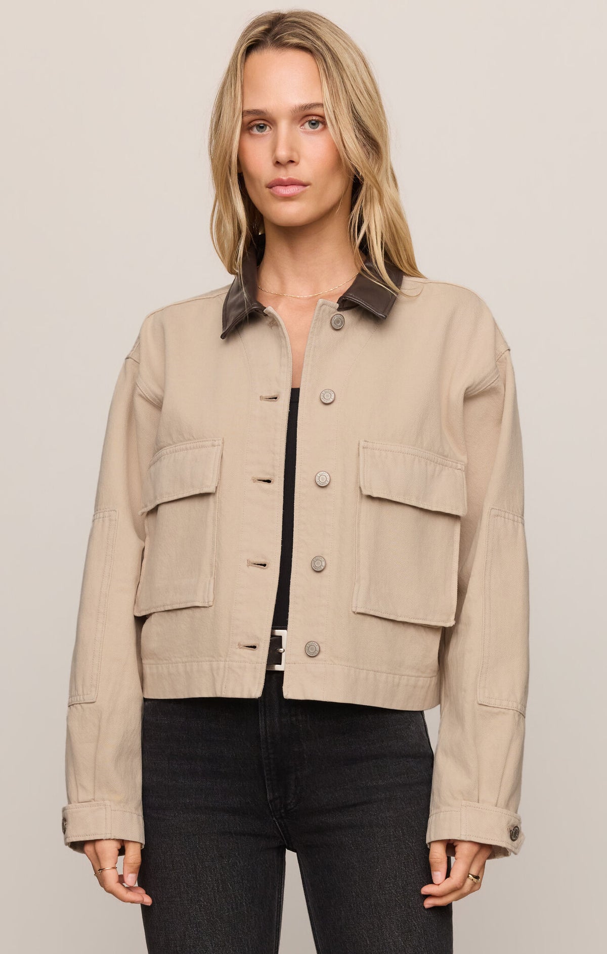Z Supply Ray Cropped Soapstone Chore Jacket