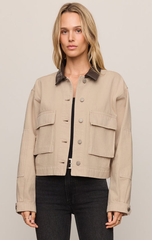 Z Supply Ray Cropped Soapstone Chore Jacket