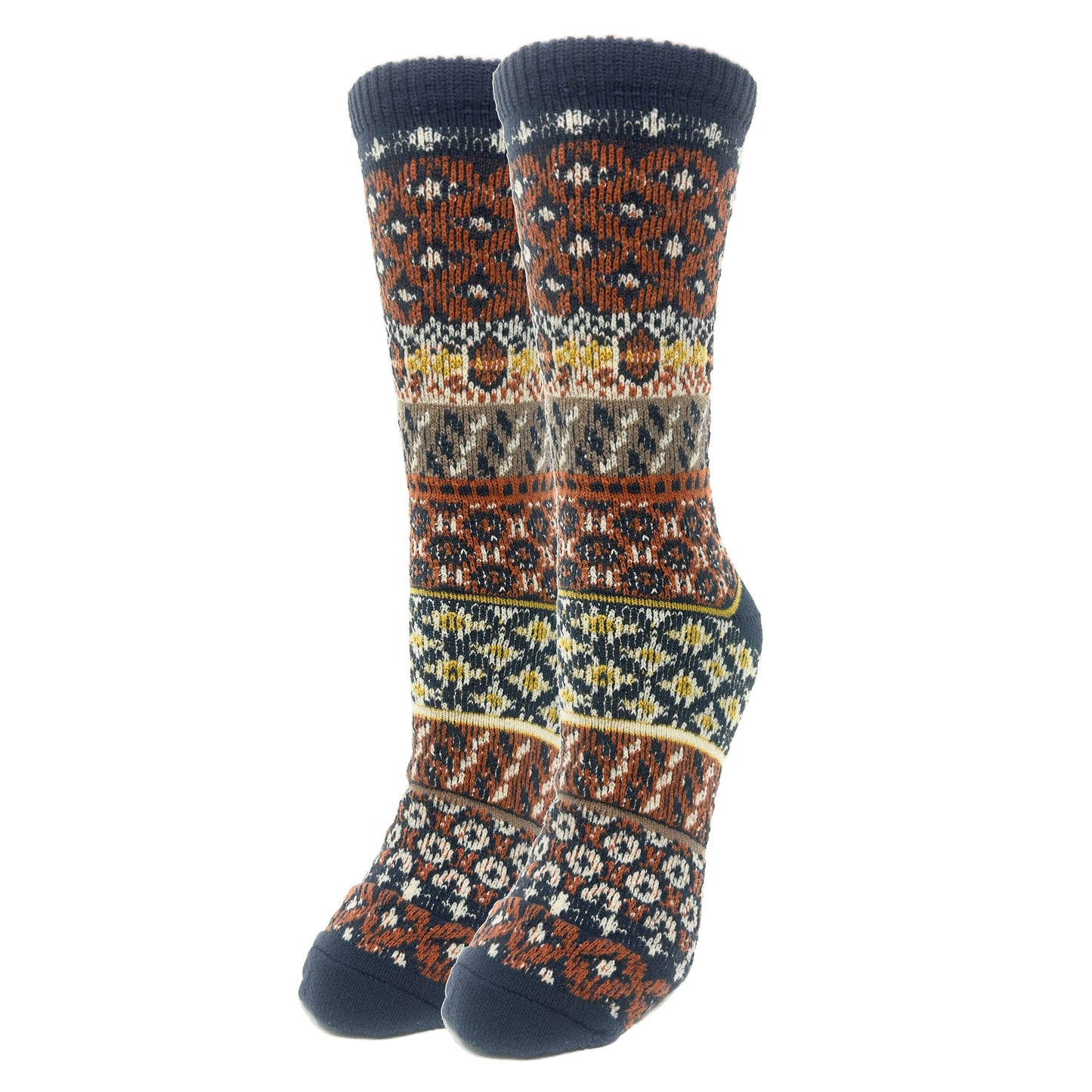 Luna | Women's Fuzzy Fair Isle Knit Socks