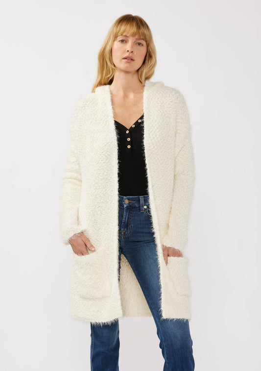 Lovestitch Hooded Cardigan with Pockets, 2 colors