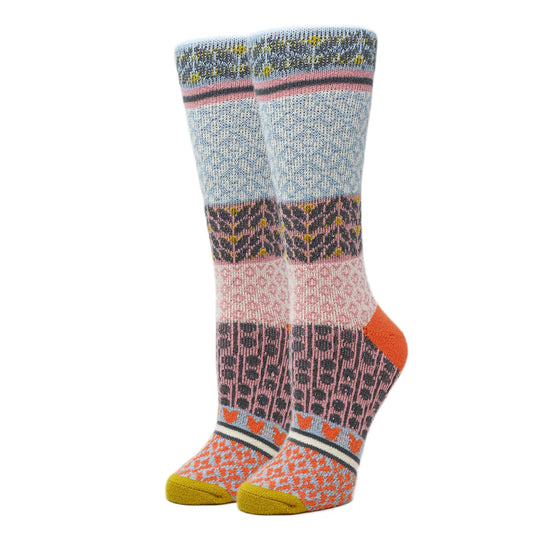 Ava | Women's Fuzzy Pattern Crew Socks
