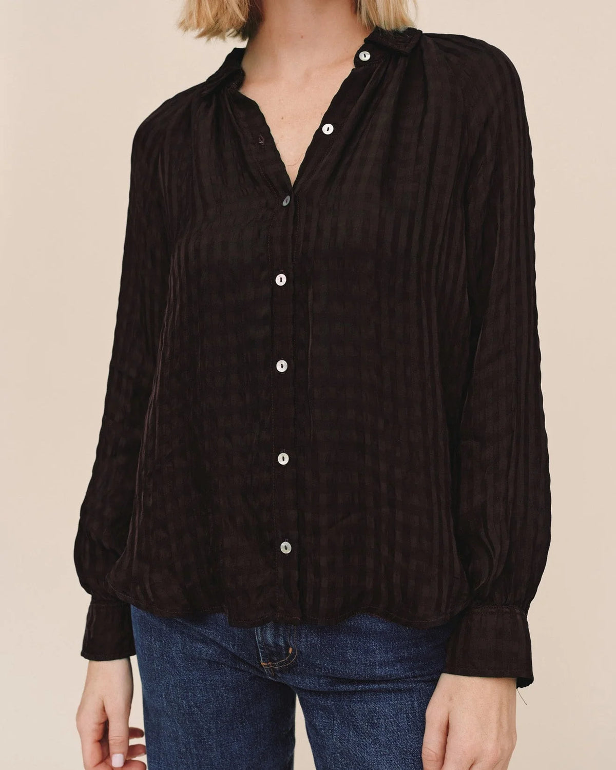 Bella Dahl Mocha Flowy Raglan Sleeve Shirt