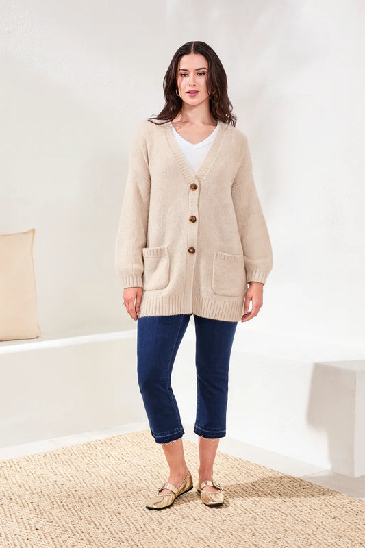 Tribal Oversize Puff Sleeve Sweater