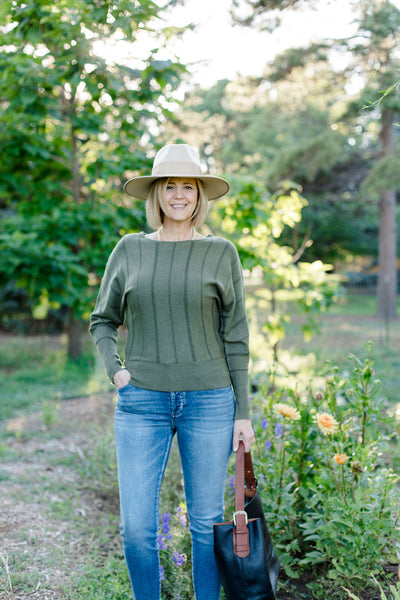 Liverpool Dolman Sweater with Stripe