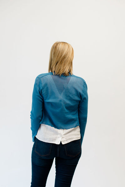 Cut Loose Tulle Crop Cardigan