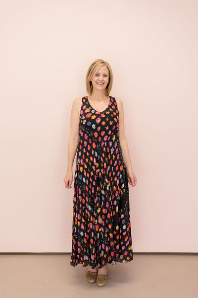 Johnny Was RHEA BLACK BIAS DRESS