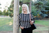 Liverpool Dolman Sweater with Vertical Stripe