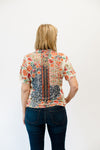 Johnny Was Aztec Flower Polo Tee