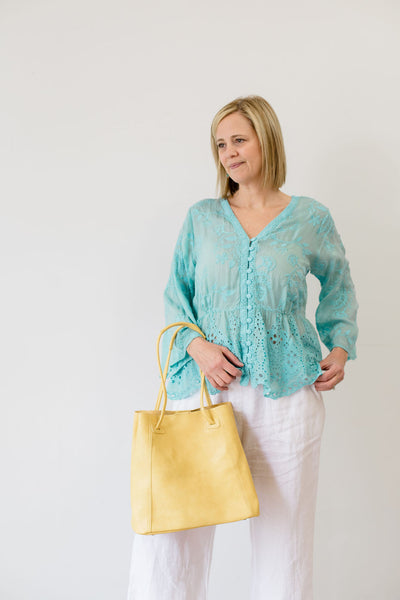 Johnny Was INGRID REVEKA Turquoise BLOUSE