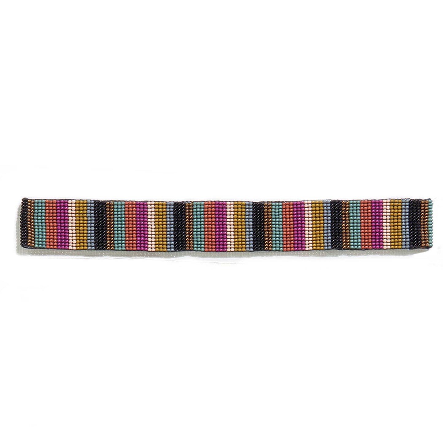Ryan Striped Beaded Stretch Hat Band