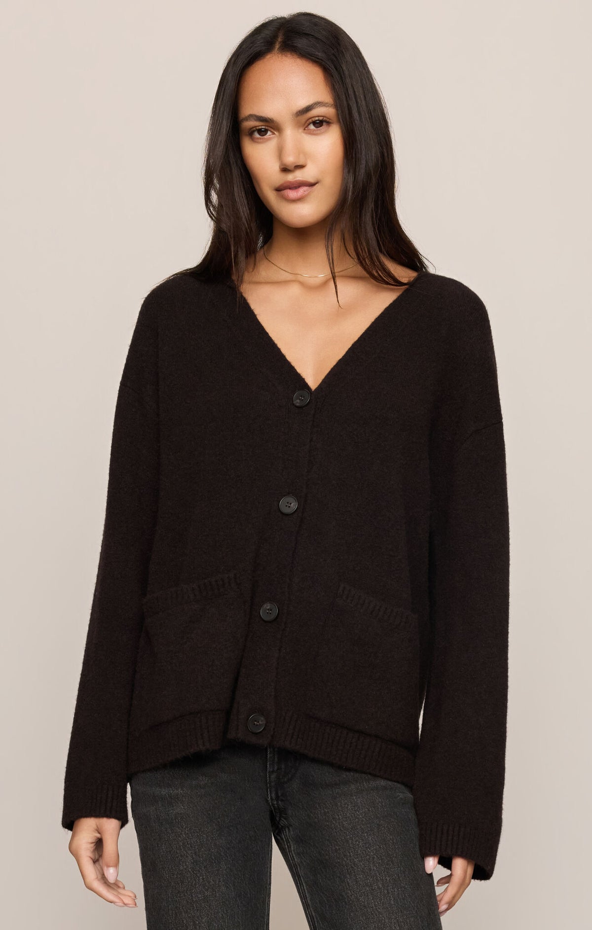 Z Supply Cozy Moment Cardigan in Dark Roast