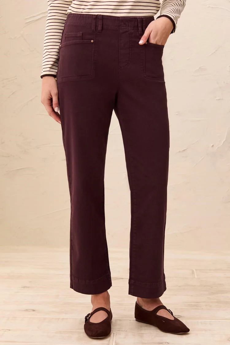 Tribal Straight Pull-on Pant in Fudge