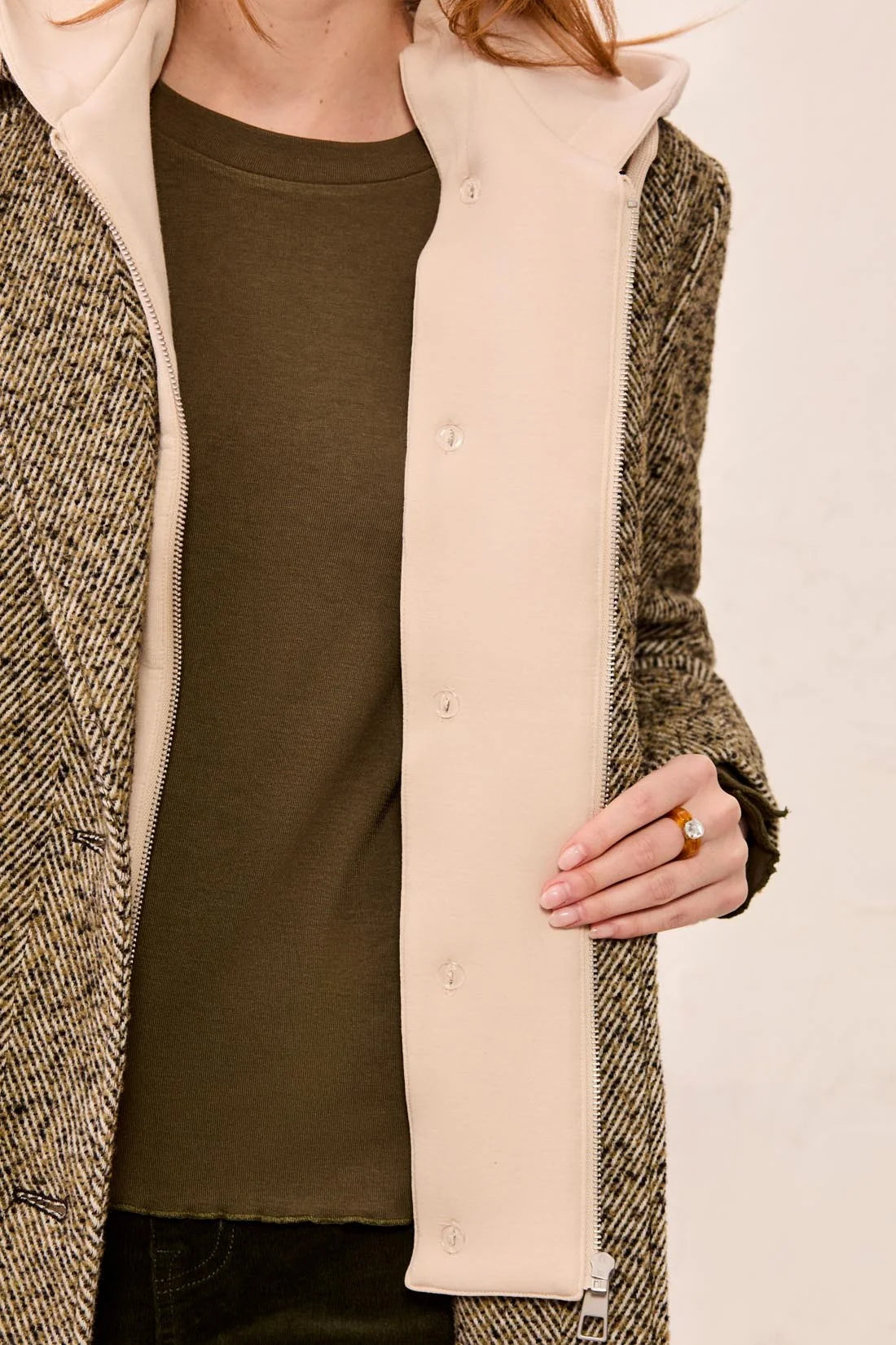 Tribal Wear Two Ways Car Coat in Saddle Brown