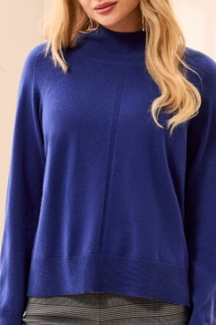 Tribal Cashmere Mock Neck Sweater in Steller