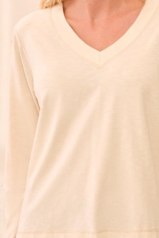 Tribal V-Neck Top in Moonstone