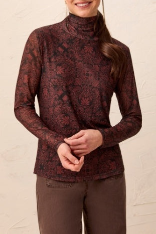 Tribal Mesh Turtleneck