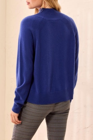 Tribal Cashmere Mock Neck Sweater in Steller
