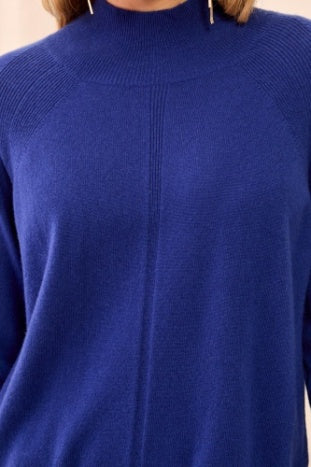 Tribal Cashmere Mock Neck Sweater in Steller