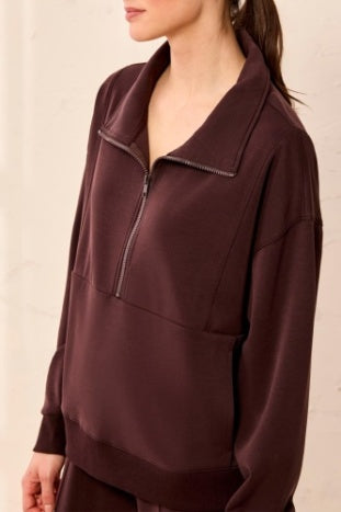 Tribal Mixed Media Pop-over in Saddle Brown