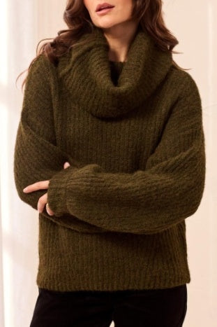 Tribal Drama Funnel Neck Sweater