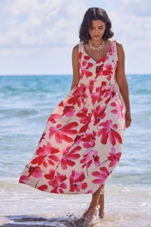 Tribal Floral Sleeveless Dress