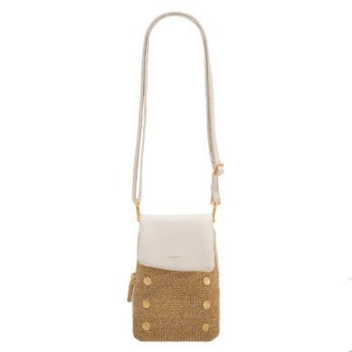 Hammitt VIP Mobile Handbag in Shell White Raffia