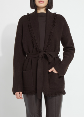 Lysse Dixie Fringe Belted Cardigan