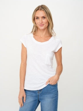 Six/Fifty Diana Twist Neck Crew Tee