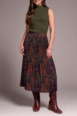 Tribal Plisse Skirt