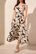 Tribal Printed High Low Dress