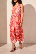 Tribal Printed Sleeveless Maxi Dress