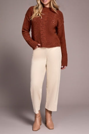 Tribal Sweater with Puff Sleeves