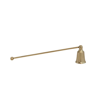 7-1/2"L x 2"H Brass Candle Snuffer, Gold Finish