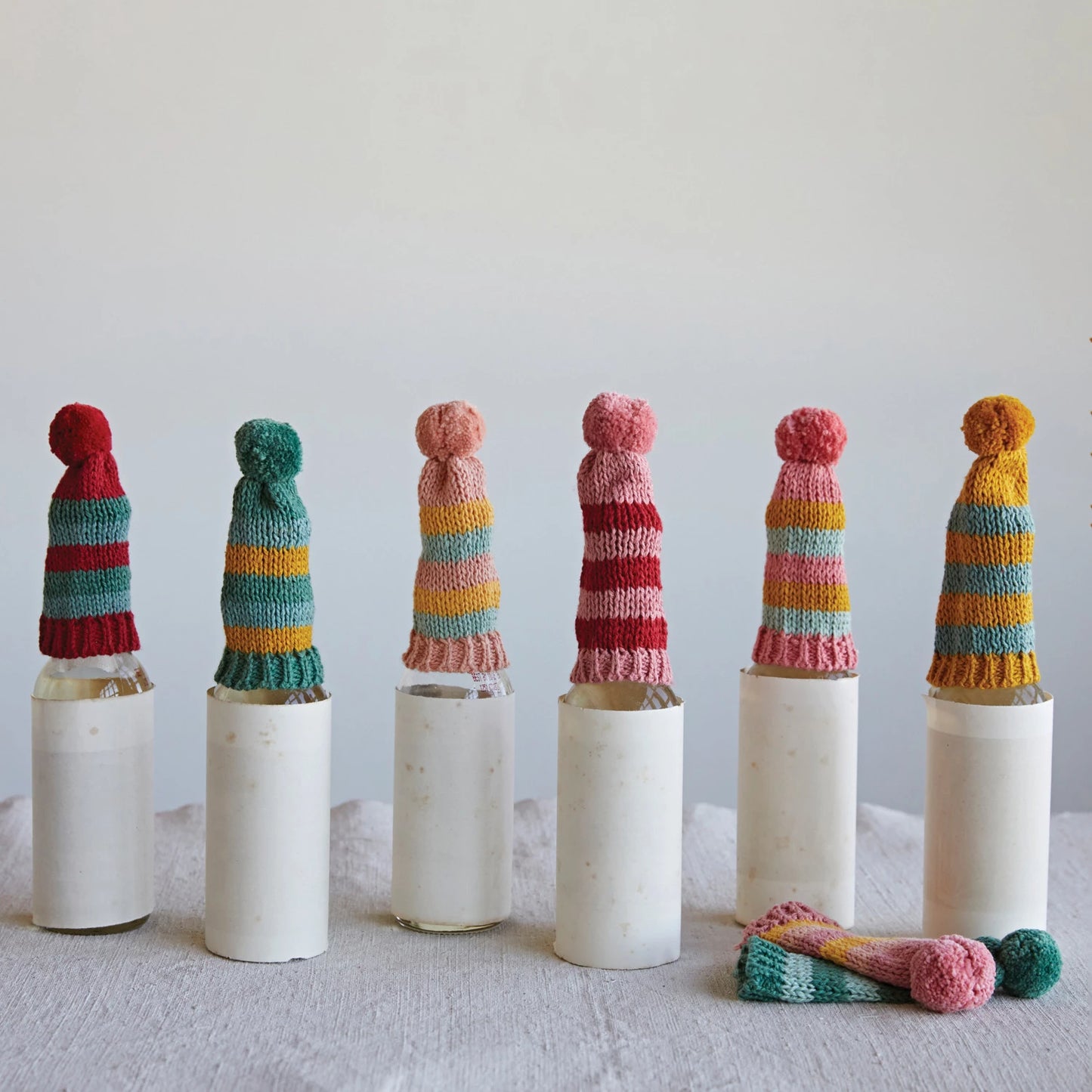 Knit Hat Bottle Toppers