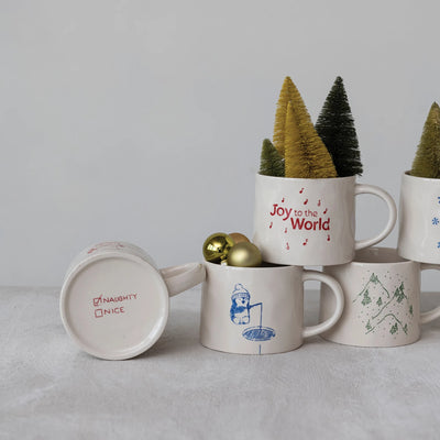 Holiday Image Stoneware Mugs