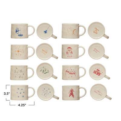 Holiday Image Stoneware Mugs
